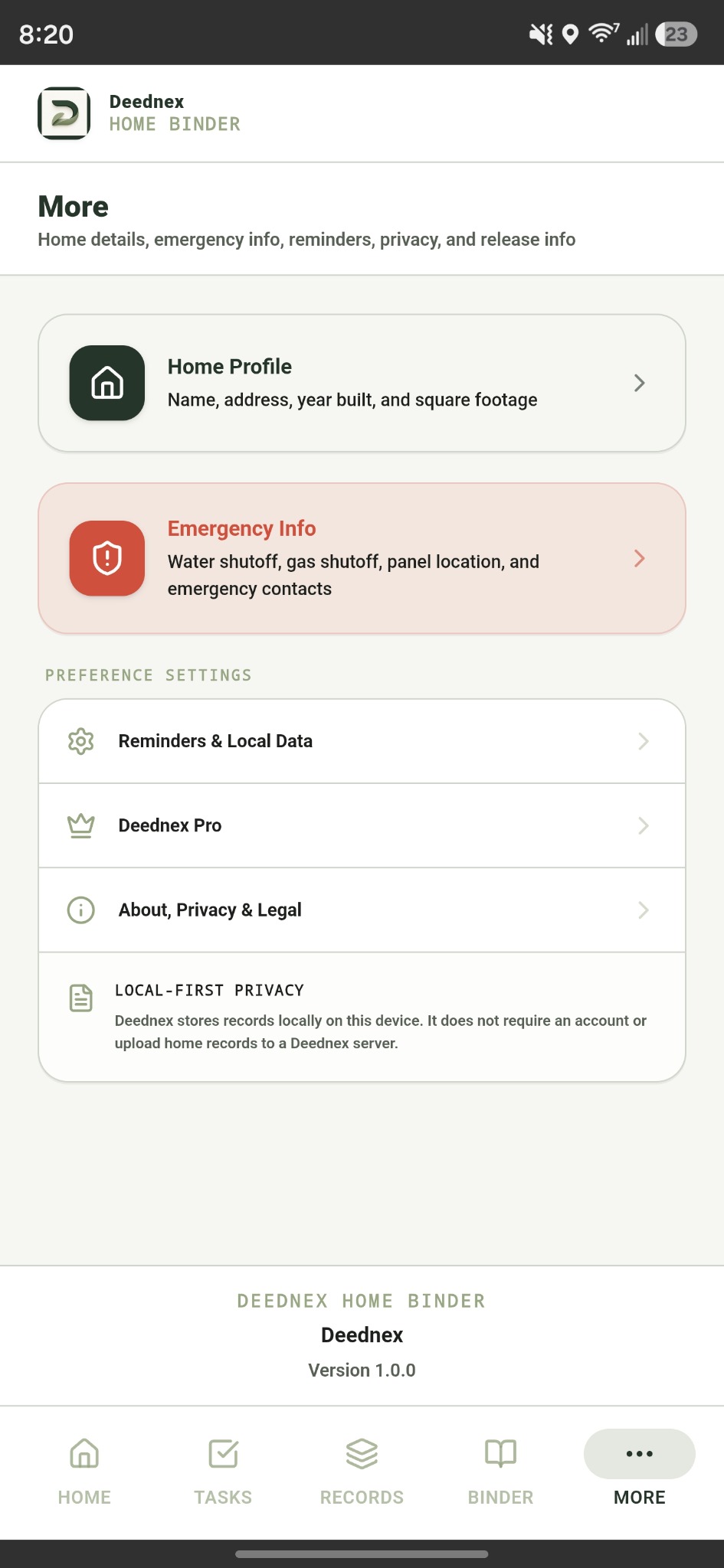 Deednex more and privacy screen